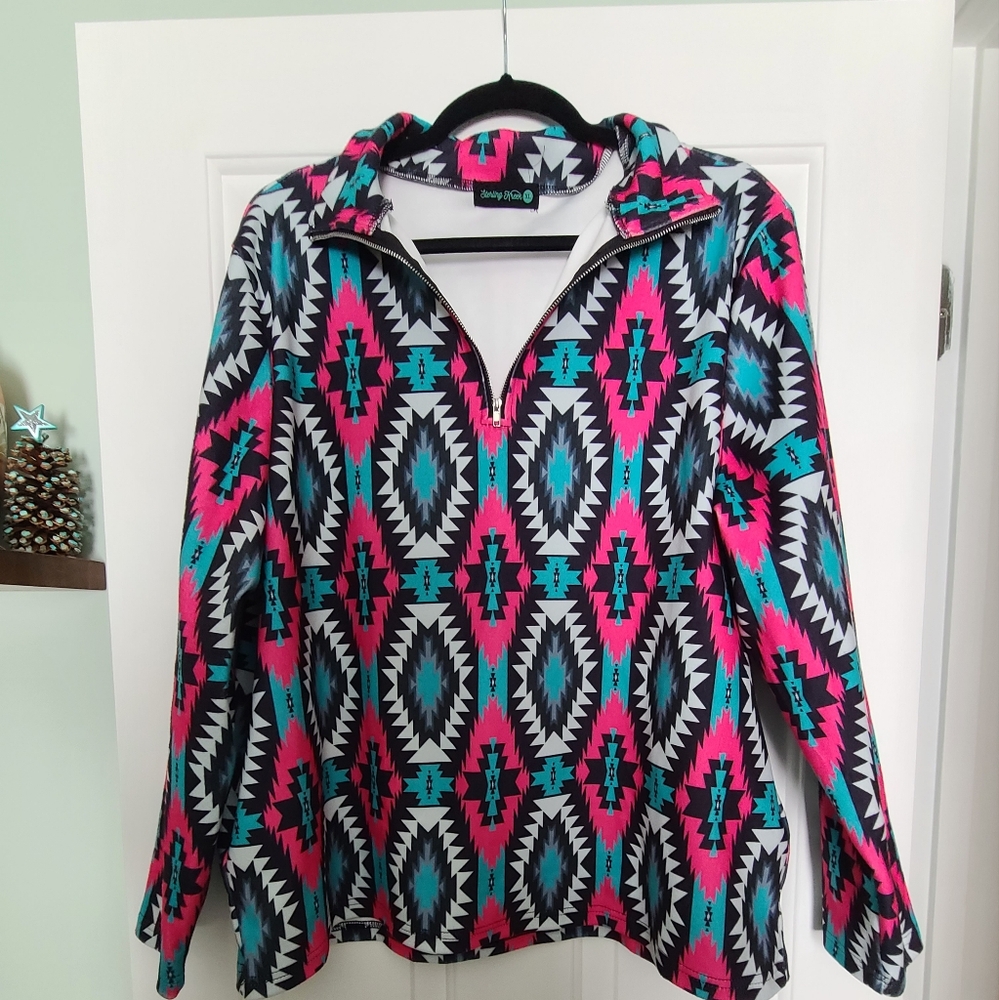 Sterling Kreek Colorful Aztec Pullover